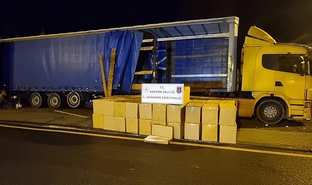 Ankara'da 100 bin paket sarılmış tütün ele geçirildi