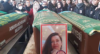 Ankara'da eski kocası tarafından öldürülen Pelin toprağa verildi