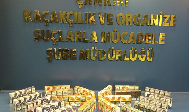 Çankırı'da çok sayıda kaçak sigara ve makaron ele geçirildi
