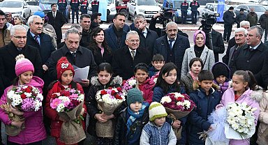 Çatakdere'de ilk doğalgaz yandı