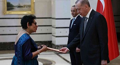 Cumhurbaşkanı Erdoğan, Sri Lanka Büyükelçisi Saranya Hasanthi Urugodawatte Dissanayake'yi kabul etti