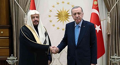 Cumhurbaşkanı Erdoğan, Suudi Arabistan Şura Meclisi Başkanı Abdullah Muhammed İbrahim Al-Sheikh'i kabul etti.