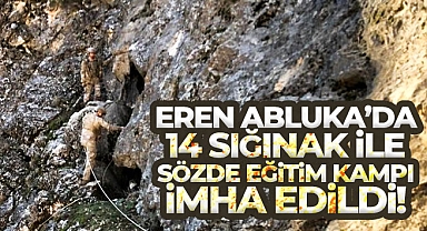 Eren Abluka'da 14 sığınak ile sözde eğitim kampı imha edildi