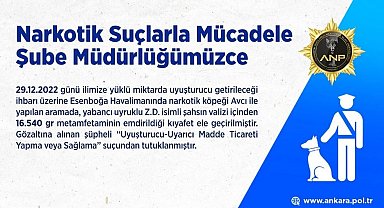 Esenboğa Havalimanı'nda uyuşturucu operasyonu