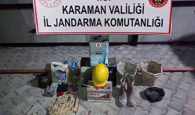 Karaman'da kaçak kazı operasyonu