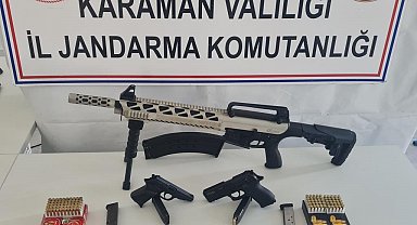 Karaman'da kaçak silah operasyonu