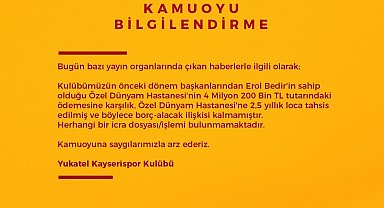 Kayserispor, eski başkana loca sattı