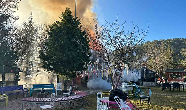 Kızılcahamam'da ahşap restoran alevlere teslim oldu