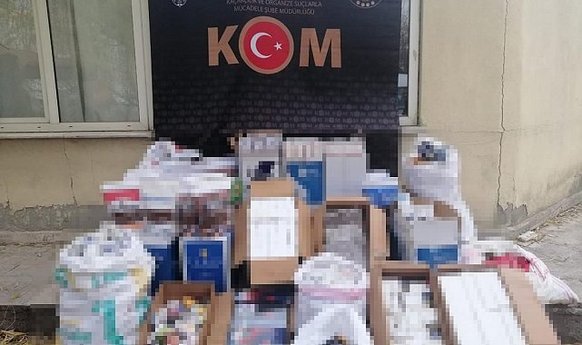 Konya'da kaçak tütün ve makaron operasyonu