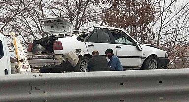 Konya'da otomobil şarampole yuvarlandı: 1 yaralı