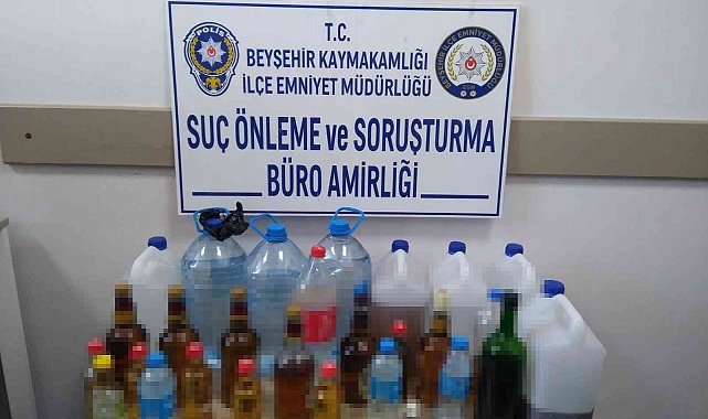 Konya'da sahte içki operasyonu