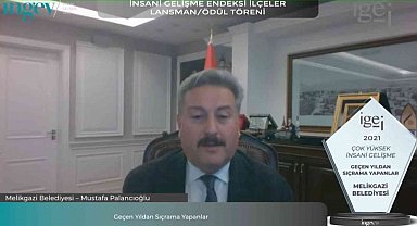 Melikgazi Belediyesi Anadolu'dan tek ödüle layık görülen ilçe oldu