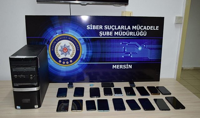 Mersin merkezli siber dolandırıcılık operasyonunda 22 gözaltı