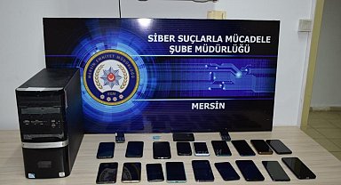 Mersin merkezli siber dolandırıcılık operasyonunda 22 gözaltı