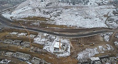 Nevşehir kalesi çevresinde yol çalışması yapılıyor