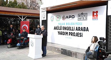 Talas Belediyesi'nden engellilere akülü araç desteği