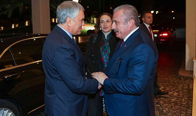 TBMM Başkanı Şentop, Rusya Devlet Duması Başkanı Volodin ile bir araya geldi