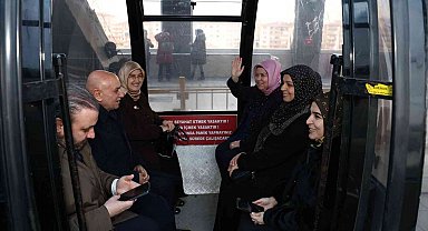 Teleferiğin bakımı tamamlandı ilk turu Başkan Altınok attı