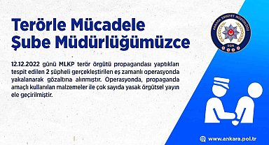 Terör örgütü MLKP propagandası yapan 2 şüpheli gözaltına alındı