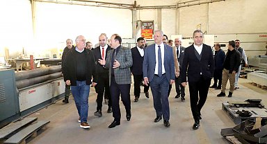 Vali Pehlivan OSB'de incelemelerde bulundu