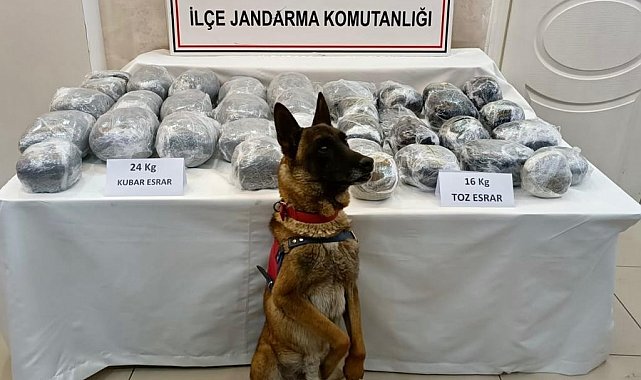 Yolcu otobüsünde 40 kilo uyuşturucu ele geçirildi