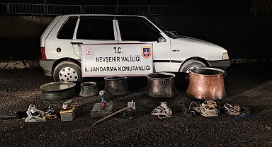 3 hırsız çaldıkları malzemeler ile birlikte yakalandı
