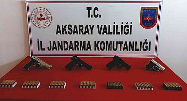 Aksaray'da jandarmadan silah operasyonu: 4 gözaltı