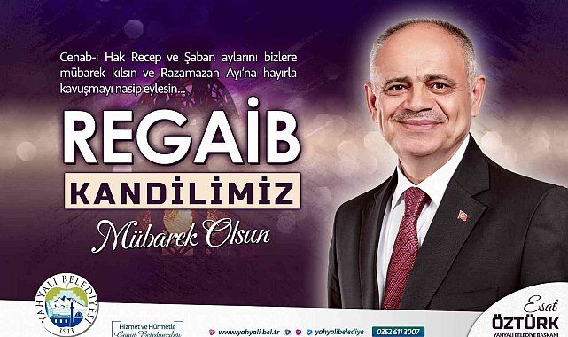 Başkan Öztürk'ten Regaib Kandili Kutlama Mesajı