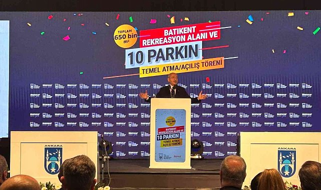 Başkent'te Batıkent Alanı ve 10 adet parkın temel atma ve açılış töreni yapıldı
