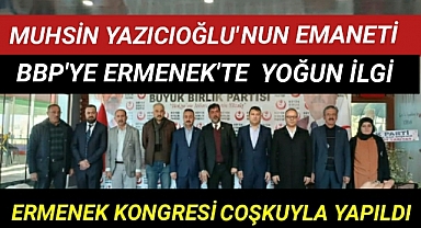 BBP ERMENEK KONGRESİNİ COŞKUYLA GERÇEKLEŞTİRDİ