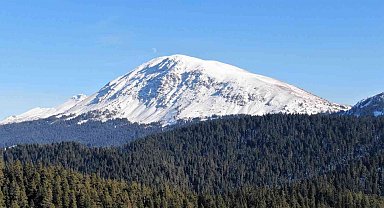 Beyaz örtüyle kaplanan Ilgaz Dağı'nda mest eden kar manzarası