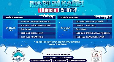 Büyükşehir'den kış bilim kampı