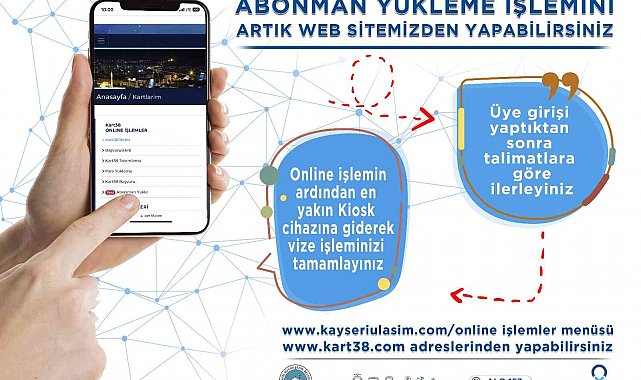 Büyükşehir'den online "abonman kart" yükleme hizmeti