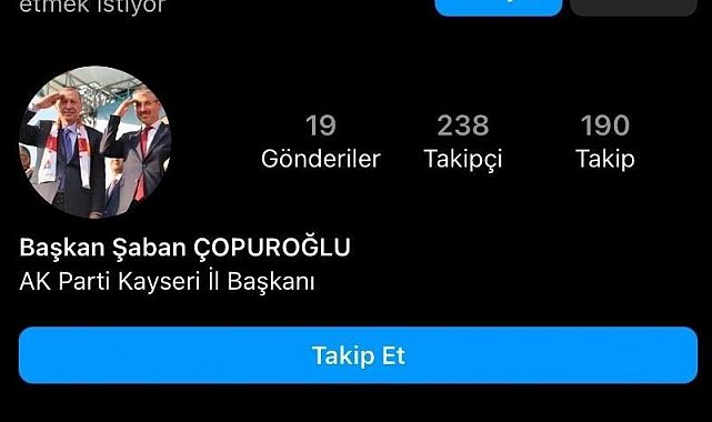 Çopuroğlu'ndan "sahte hesap" uyarısı