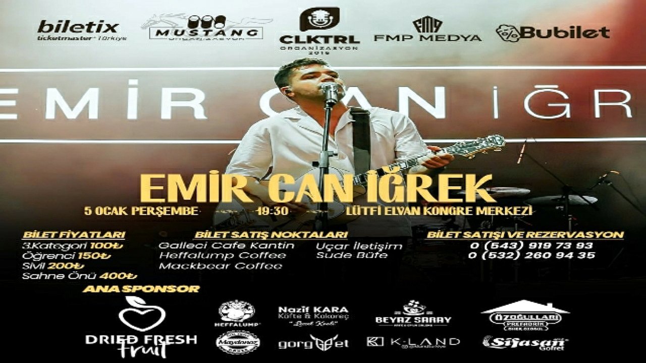 EMİRCAN İĞREK KONSERİNE GERİ SAYIM BAŞLADI