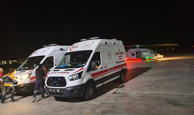 Gökçeada'da 2 hasta askeri helikopterle tahliye edildi