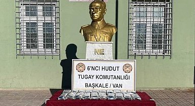 Hudut Kartalları Van sınırında 20 kilogram 500 gram uyuşturucu ele geçirildi
