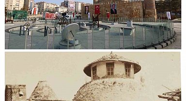 İki farklı fotoğrafta Cacabey Medresesi