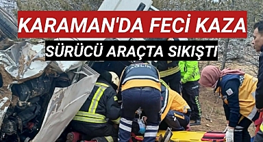 Karaman'da Kamyonet Devrildi 1 Yaralı