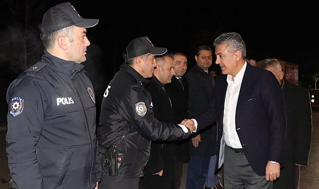 Karaman Valisi Akkoyun görev başındaki personelin yeni yılını kutladı