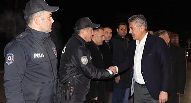 Karaman Valisi Akkoyun görev başındaki personelin yeni yılını kutladı