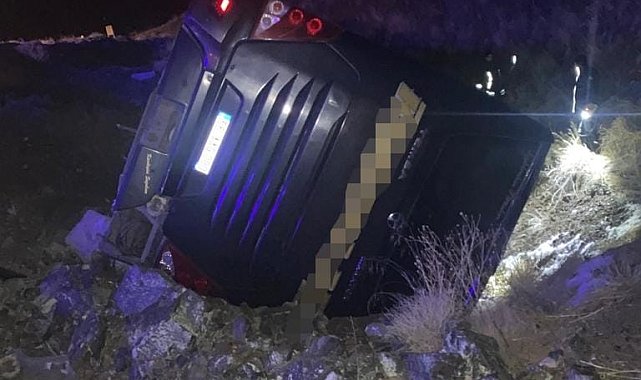 Kayseri'de otobüs devrildi: 6 yaralı