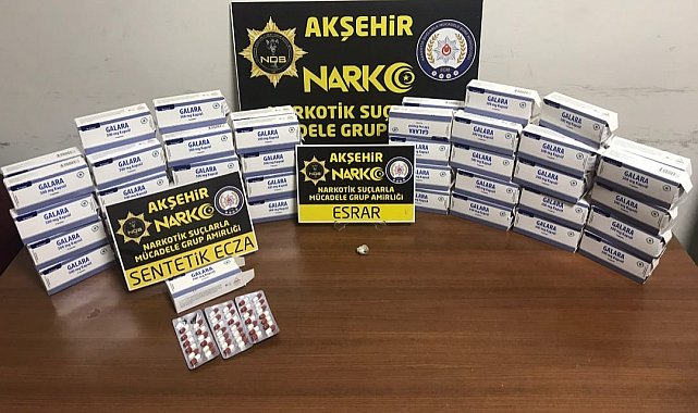Konya'da 3 bin 900 adet uyuşturucu hap ele geçirildi