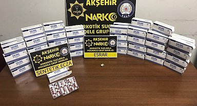 Konya'da 3 bin 900 adet uyuşturucu hap ele geçirildi