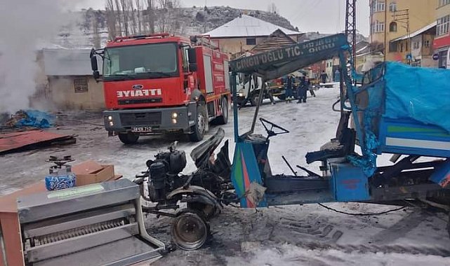 Köy fırını alev alev yandı