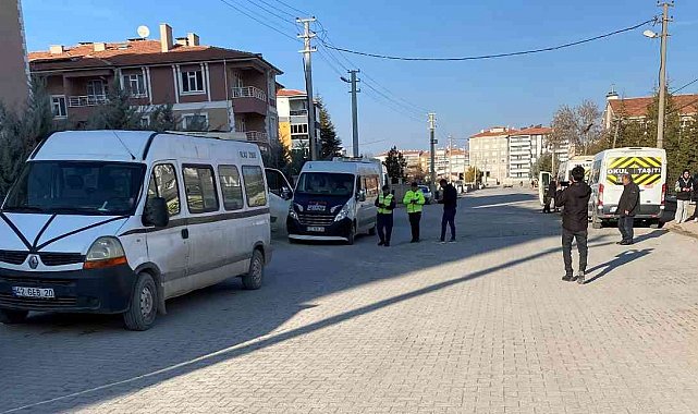 Kulu'da servis araçları denetlendi