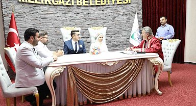 Melikgazi'de 2022 yılında 3 bin 978 çift "evet" dedi