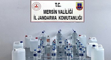 Mersin'de 80 litre sahte içki ele geçirildi