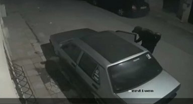 Oto faresi güvenlik kameralarına yakalandı