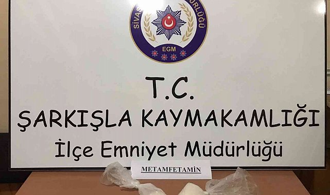 Sivas'ta 202 gram metamfetamin ele geçirildi